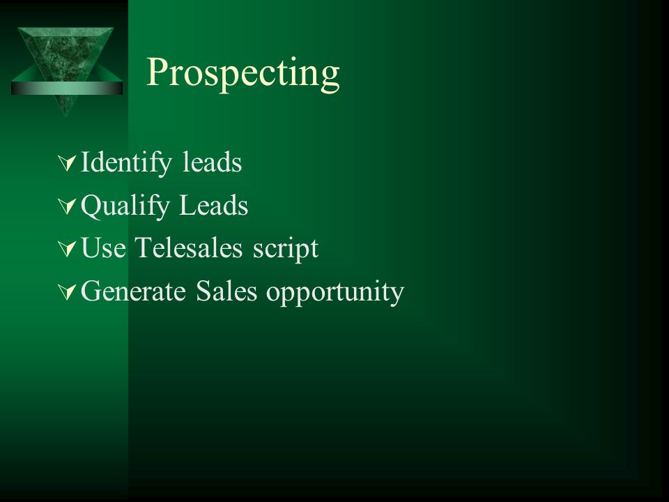 Sales Management Sales Strategy Sales Organization Sales Training Prospecting Working and closing the Sales