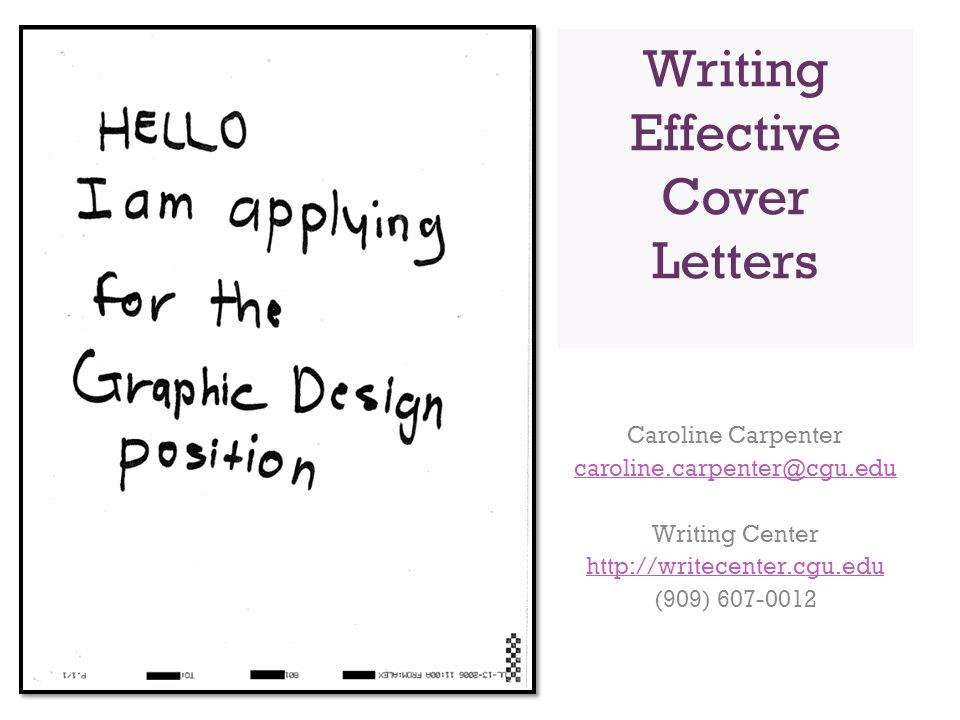 Effective Cover Letters