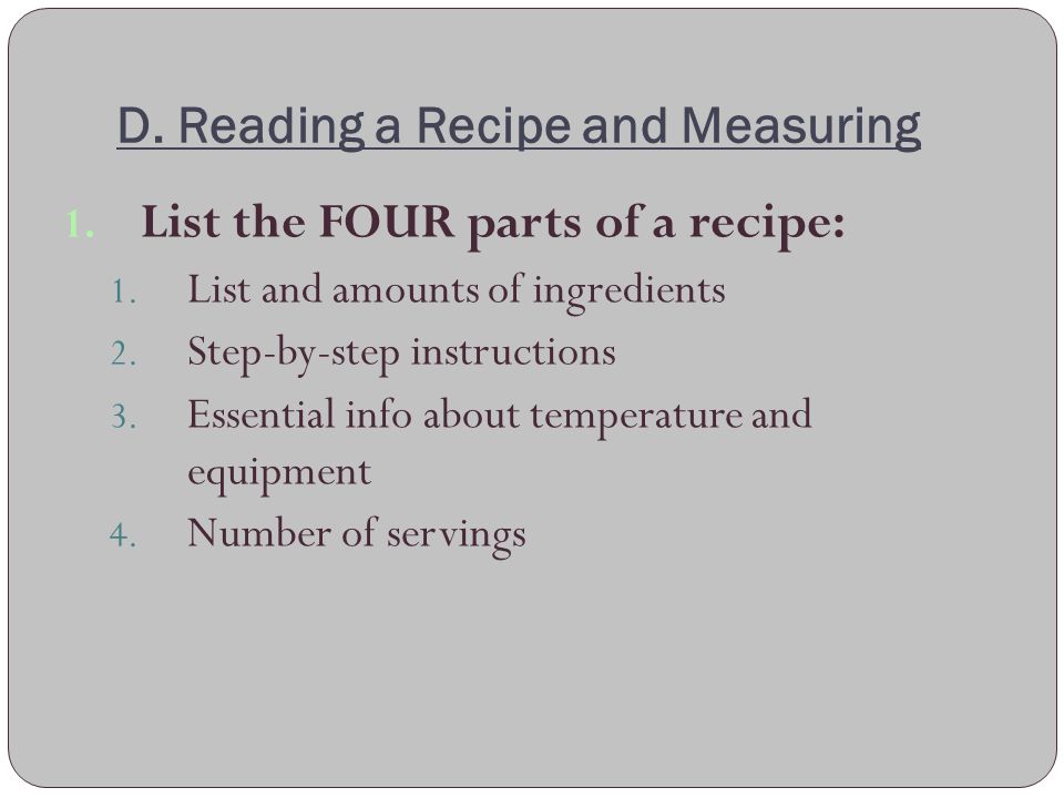 Foto bij Lijst van recepten