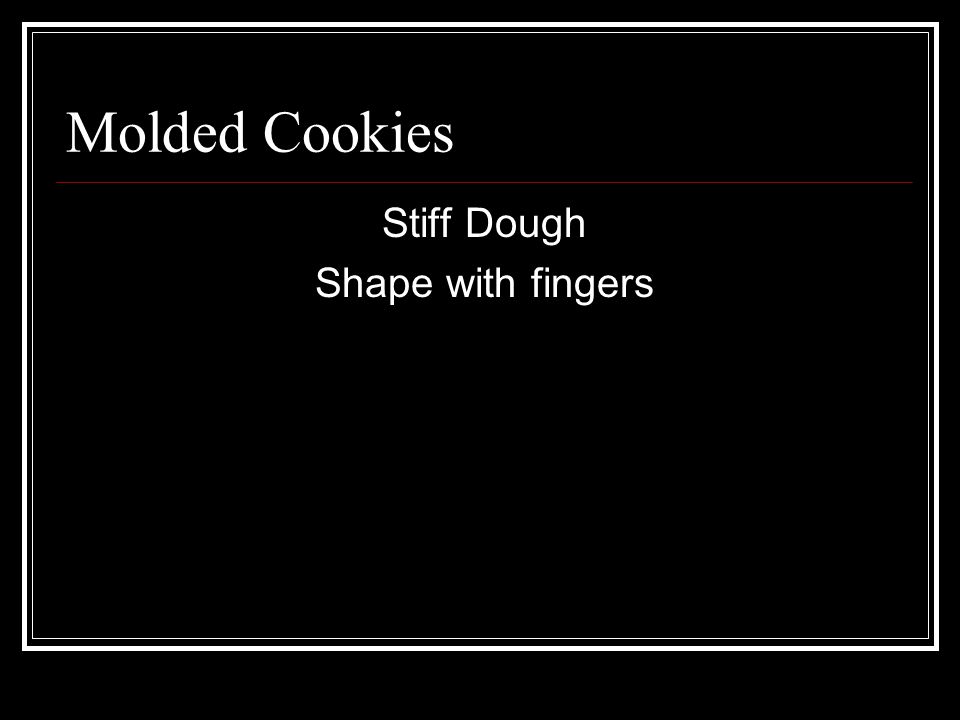 Stiff Dough Shape with fingers