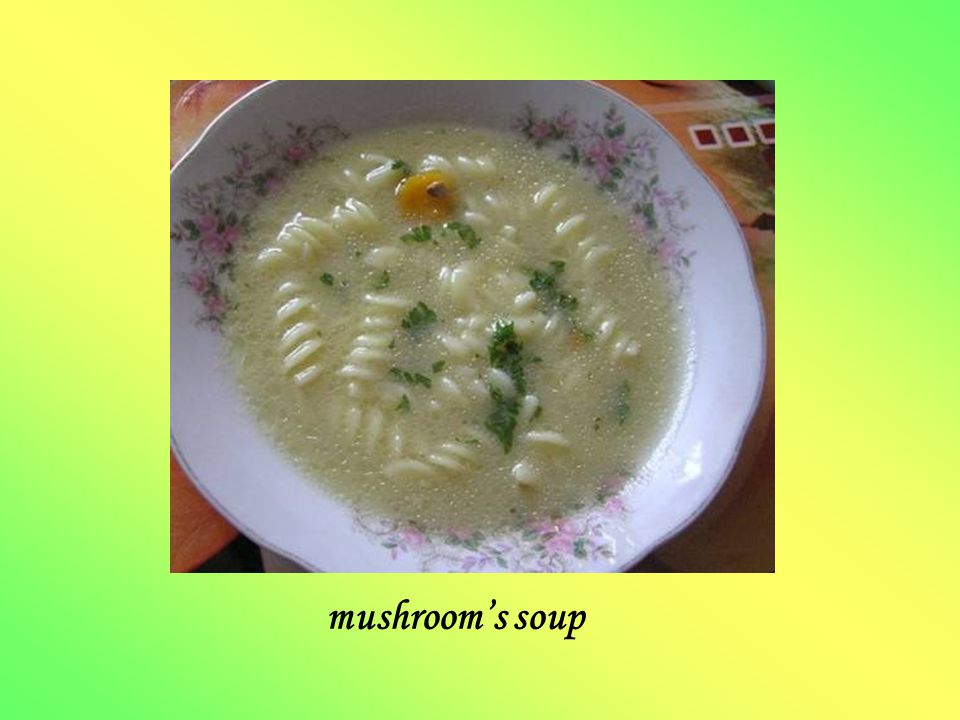 mushrooms soup