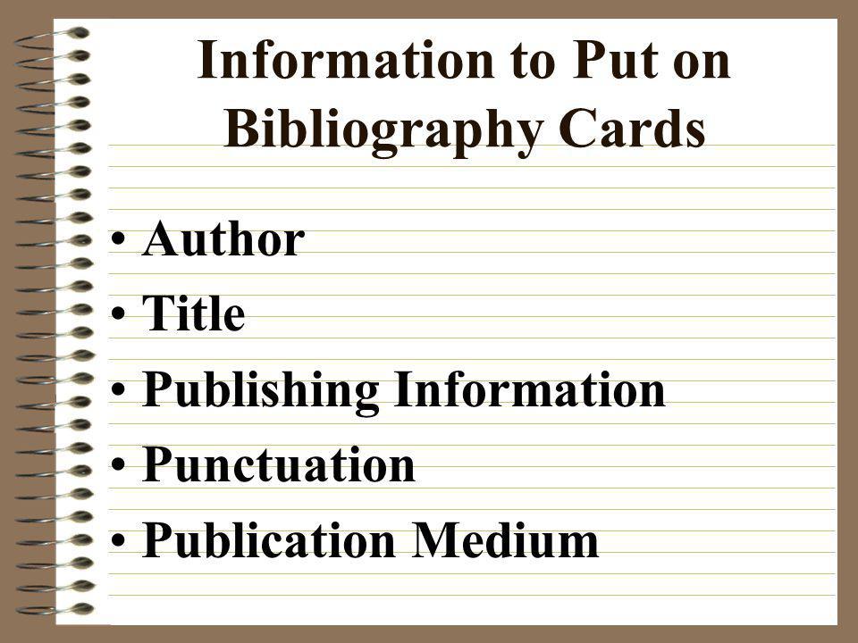 How to make annotated bibliography cards