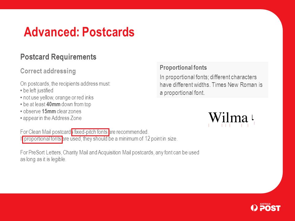 postcard how to address