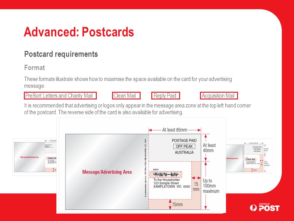 postcard format