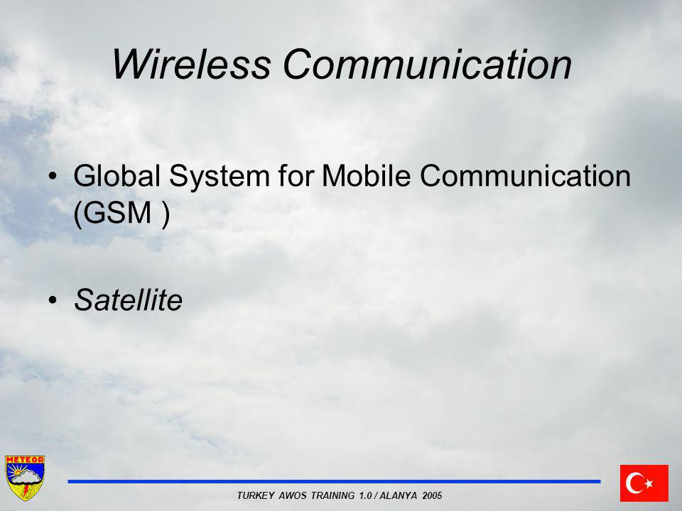 TURKEY AWOS TRAINING 1.0 / ALANYA 2005 Wireless Communication Global System for Mobile Communication (GSM ) Satellite