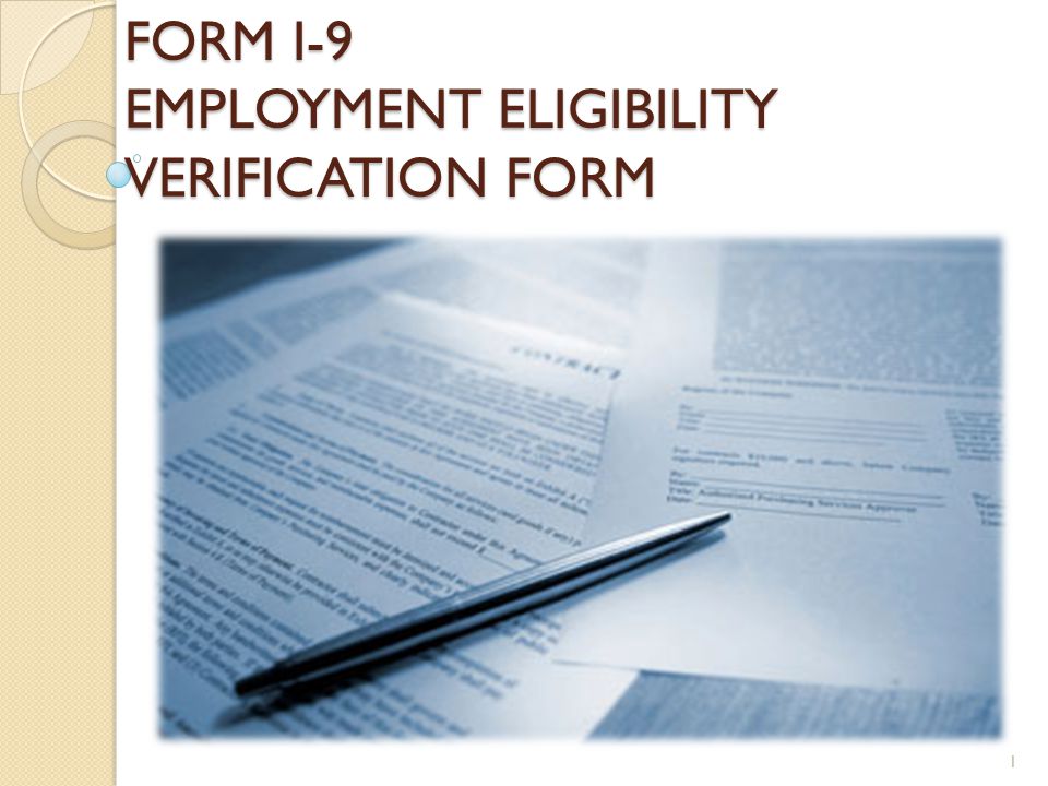 form i 9 employment eligibility verification form ppt download form 1 b conditional employee