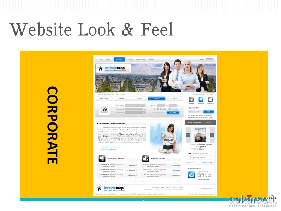 Website Look & Feel CORPORATE 5