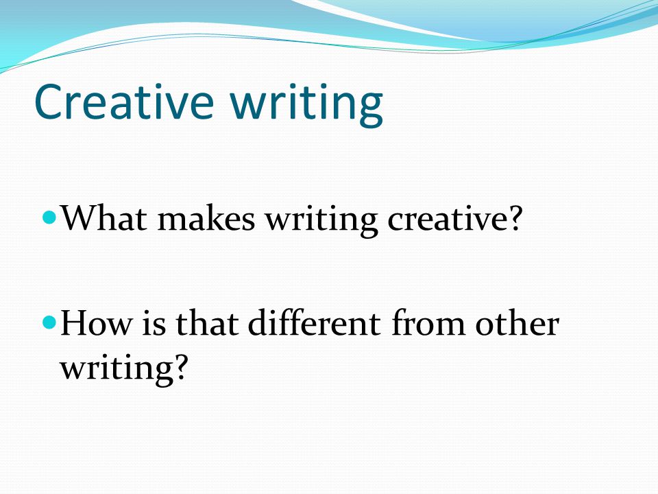 Creative Writing Curriculum For High School