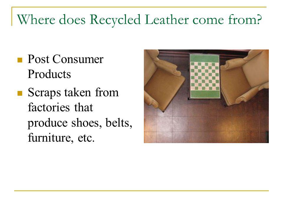 Where does Recycled Leather come from.