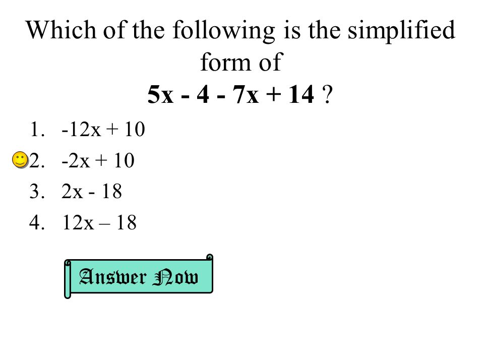 Which of the following is the simplified form of 5x x