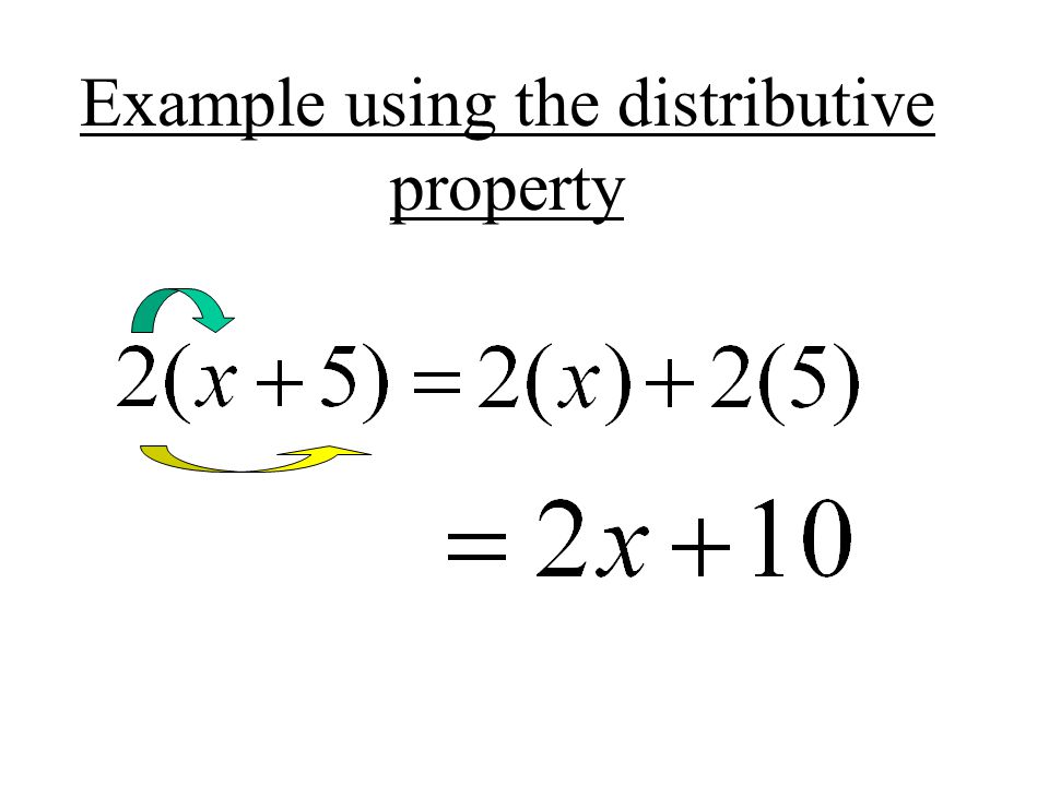 Example using the distributive property