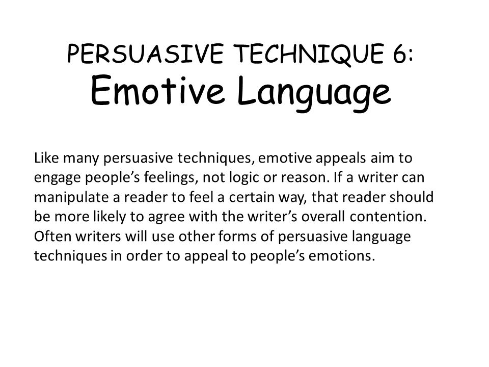 Persuasive Techniques Essay