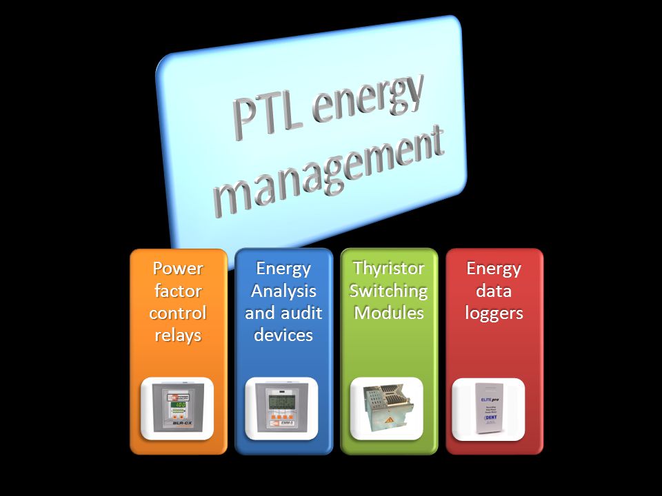 Power factor control relays Energy Analysis and audit devices Thyristor Switching Modules Energy data loggers