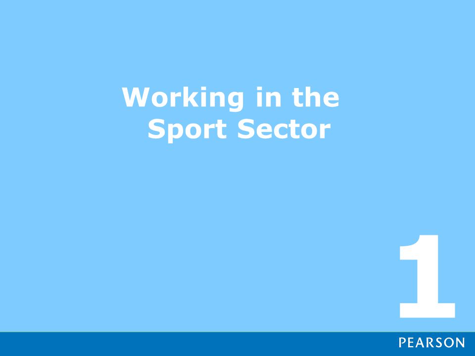 Working in the Sport Sector 1