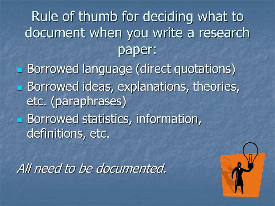 Rules for quoting in research papers