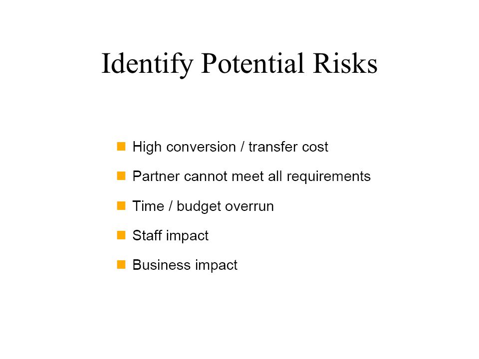 Identify Potential Risks