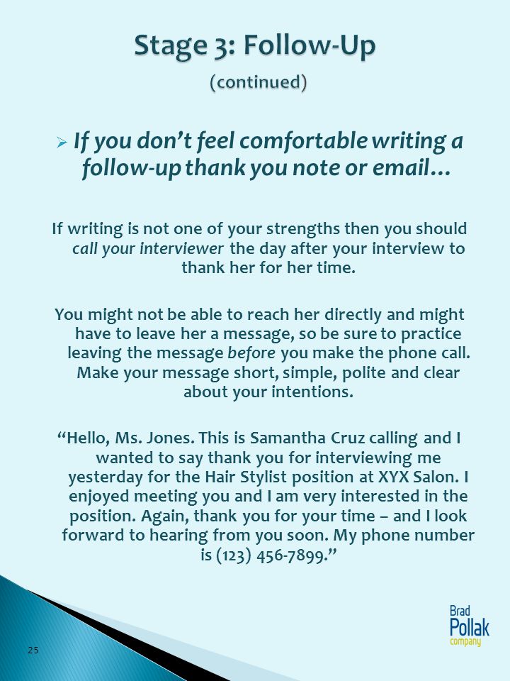 follow up call after an interview under fontanacountryinn com calling after interview