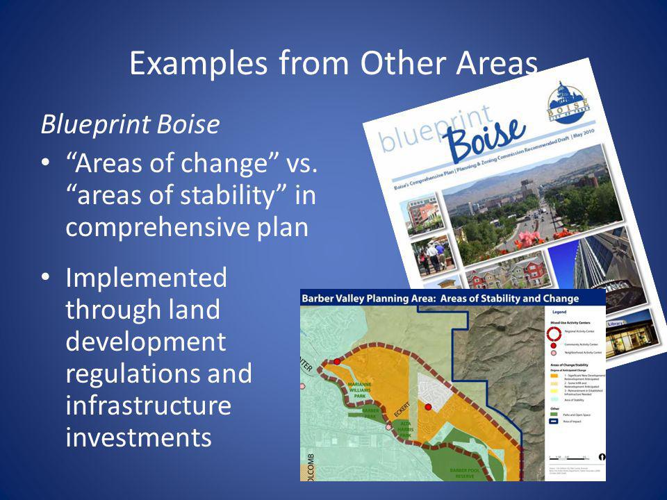 Examples from Other Areas Blueprint Boise Areas of change vs.