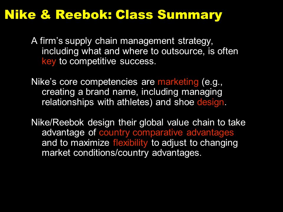 nike core competencies