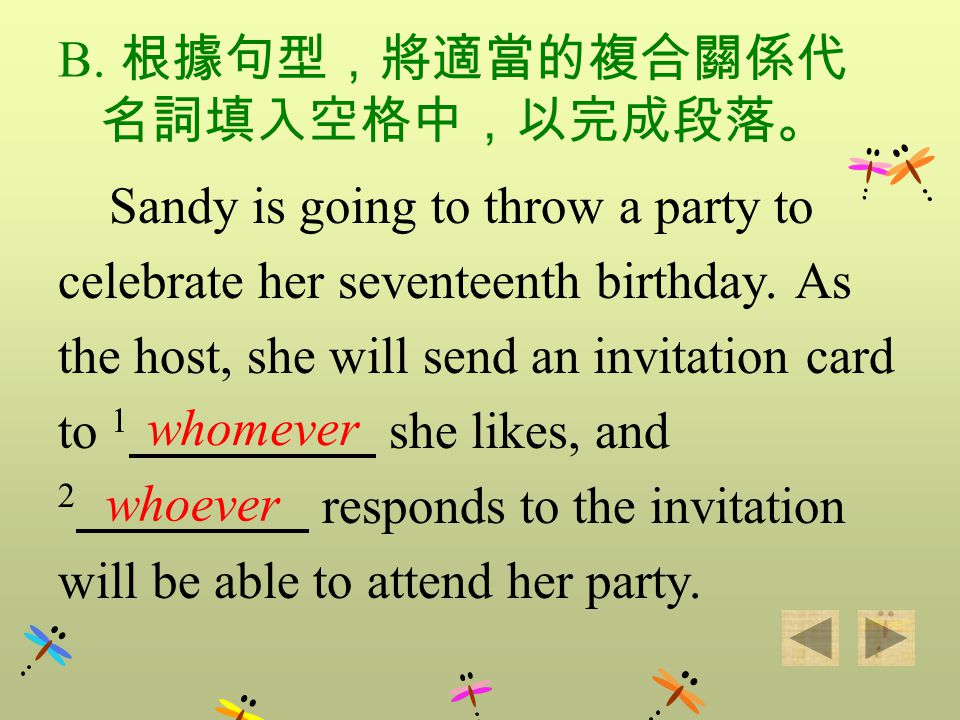 B. Sandy is going to throw a party to celebrate her seventeenth birthday.