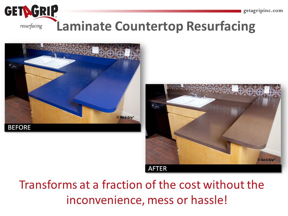 Laminate Countertop Resurfacing Transforms at a fraction of the cost without the inconvenience, mess or hassle.