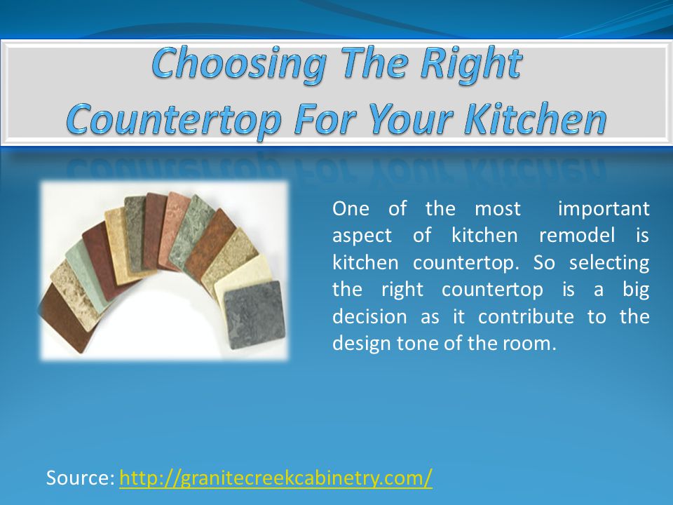 Source:   One of the most important aspect of kitchen remodel is kitchen countertop.