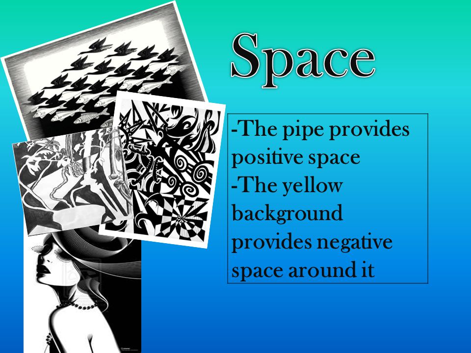 the pipe is a shape there are shapes within the pipe formed by the colors the form of the pipe is 2D but slightly raised