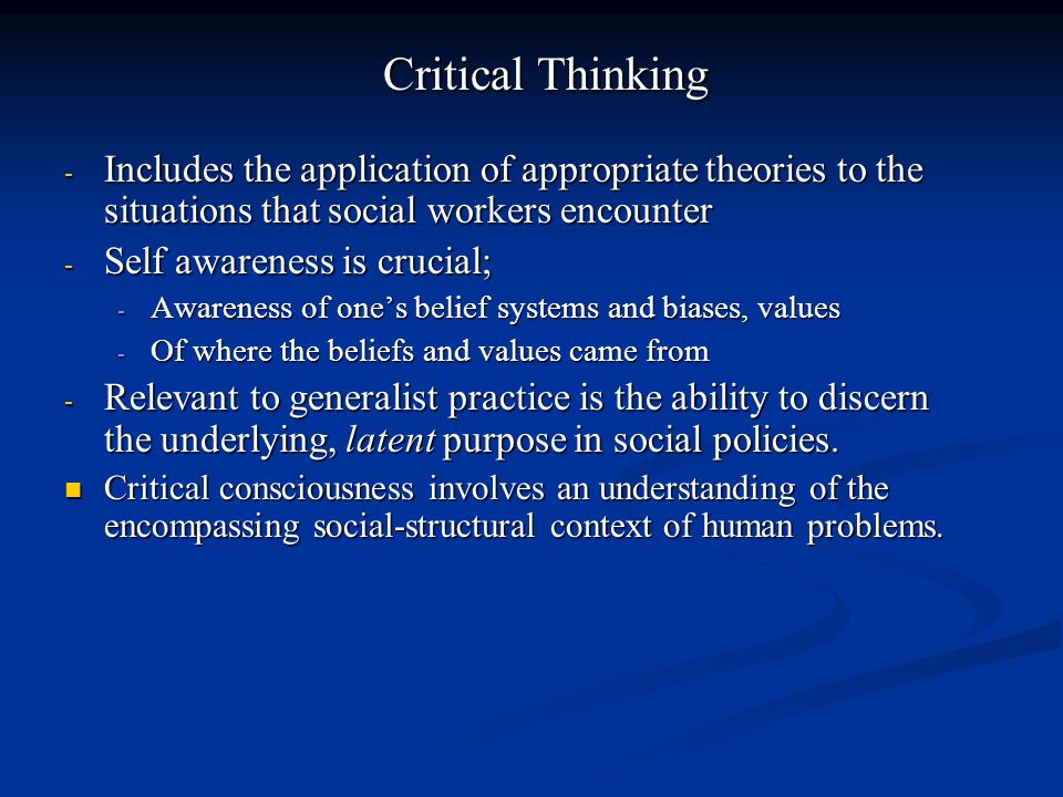 Critical Thinking At Work