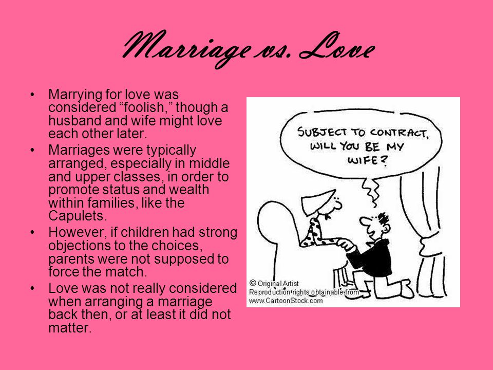 Marriage vs.