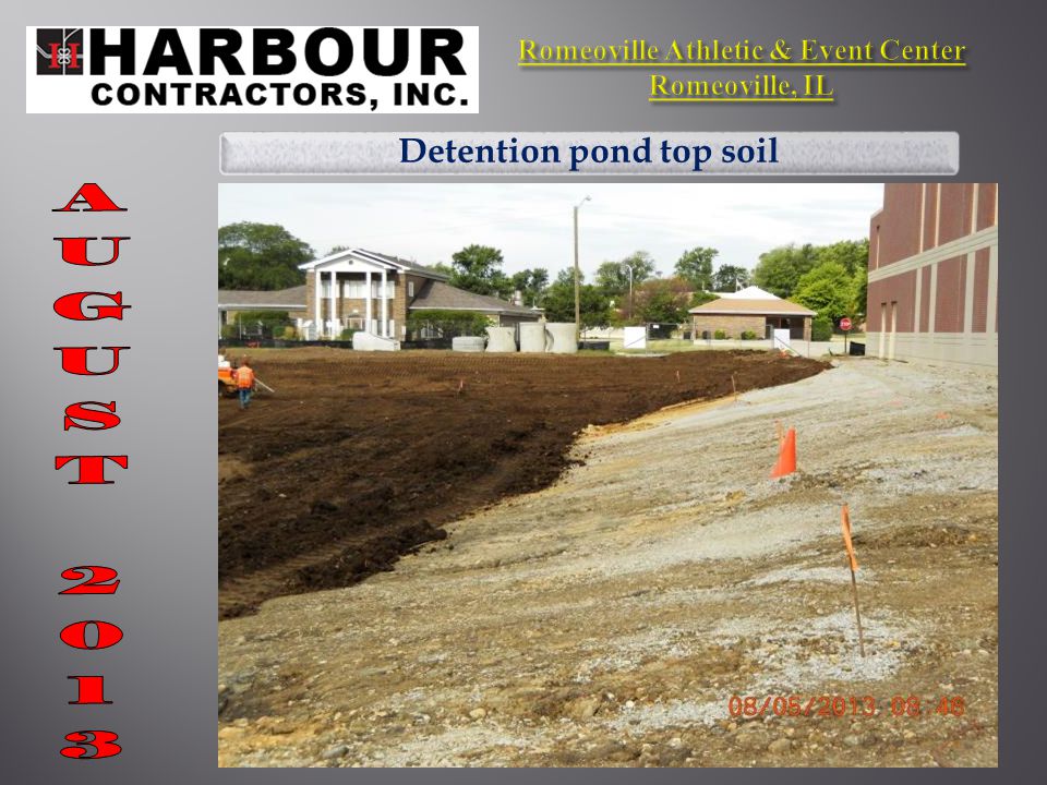 Detention pond top soil