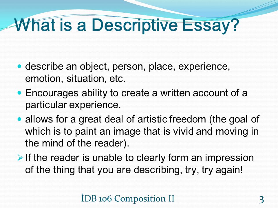 Describe A Person Essay Example