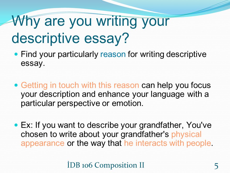 examples of a descriptive essay examples of a descriptive essay