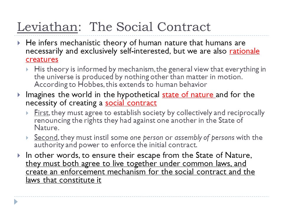 Social contract thesis