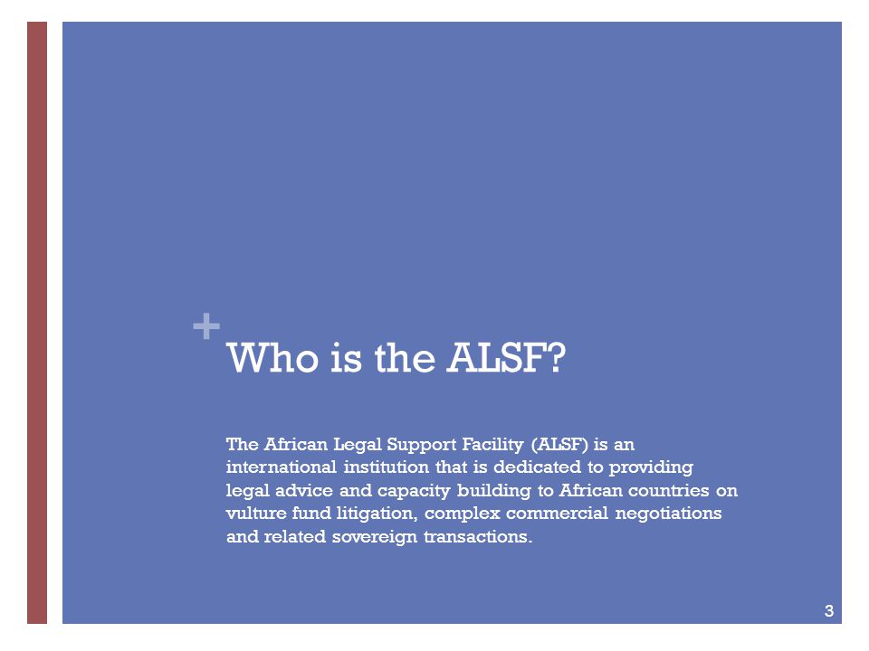 + Who is the ALSF.