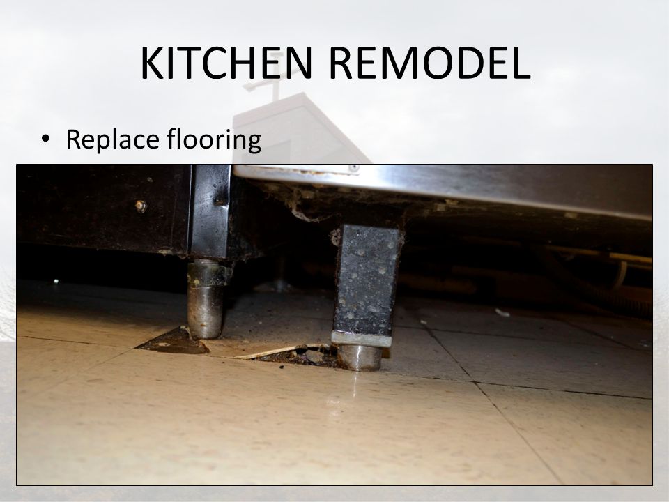 KITCHEN REMODEL Replace flooring