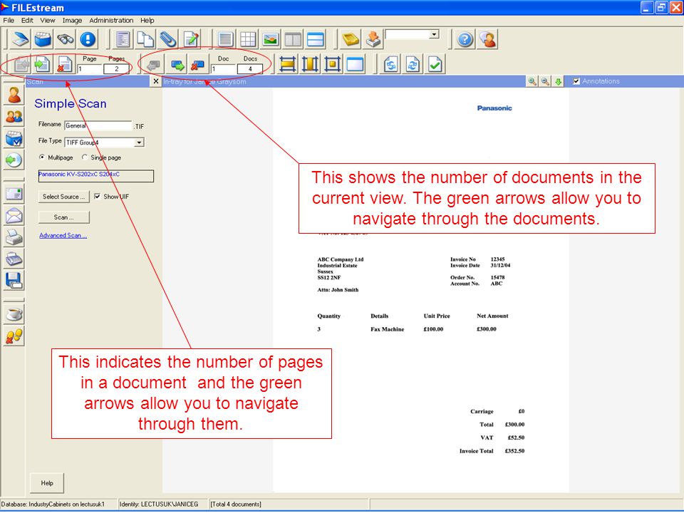 This shows the number of documents in the current view.