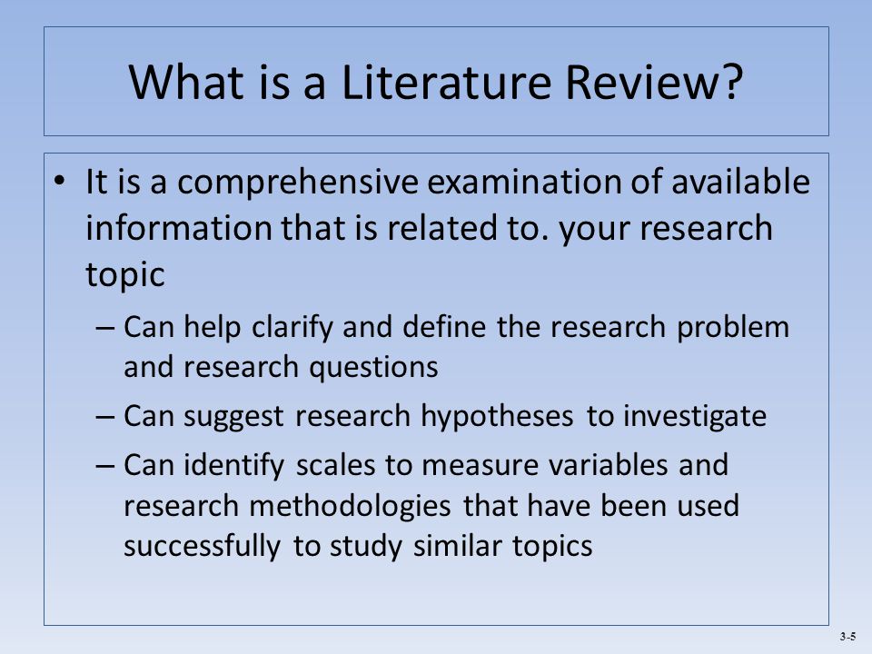 Review of related literature definition