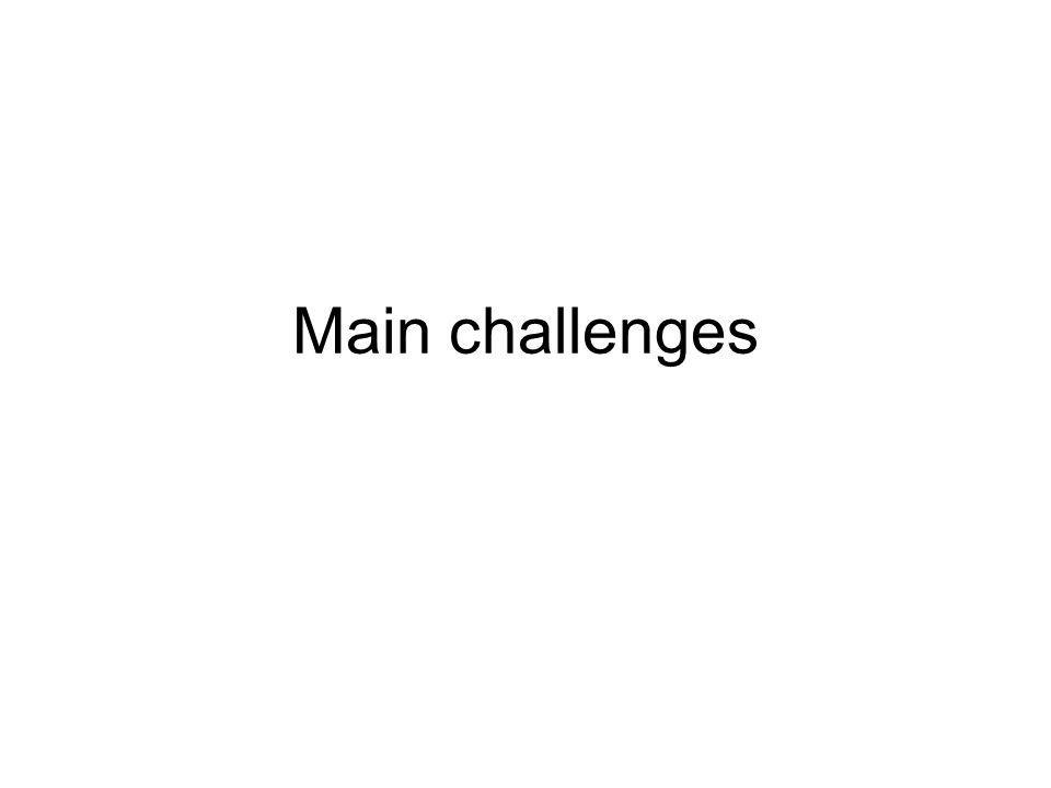 Main challenges
