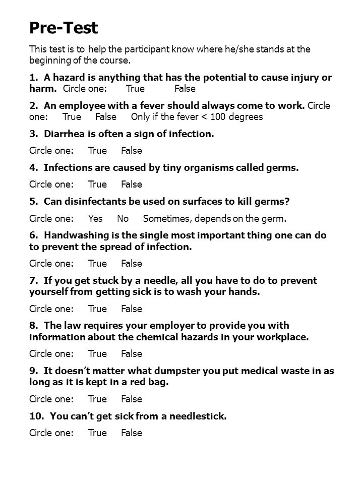 answers for food handlers test