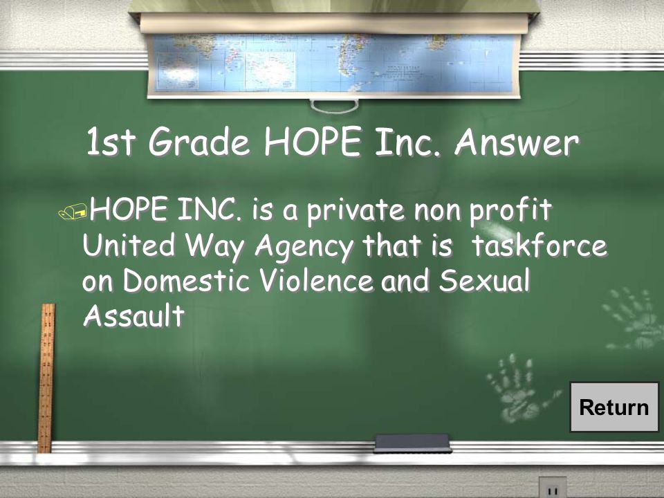 1st Grade HOPE Inc. / What is HOPE Inc