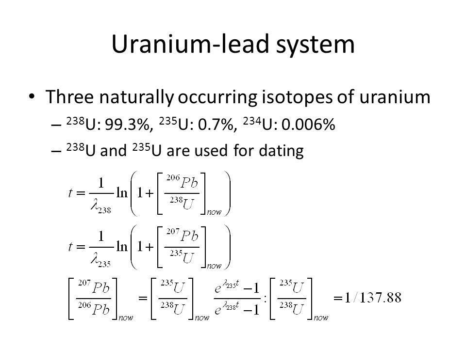 Uranium Isotopes Dating