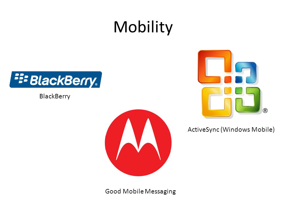 Mobility Good Mobile Messaging BlackBerry ActiveSync (Windows Mobile)