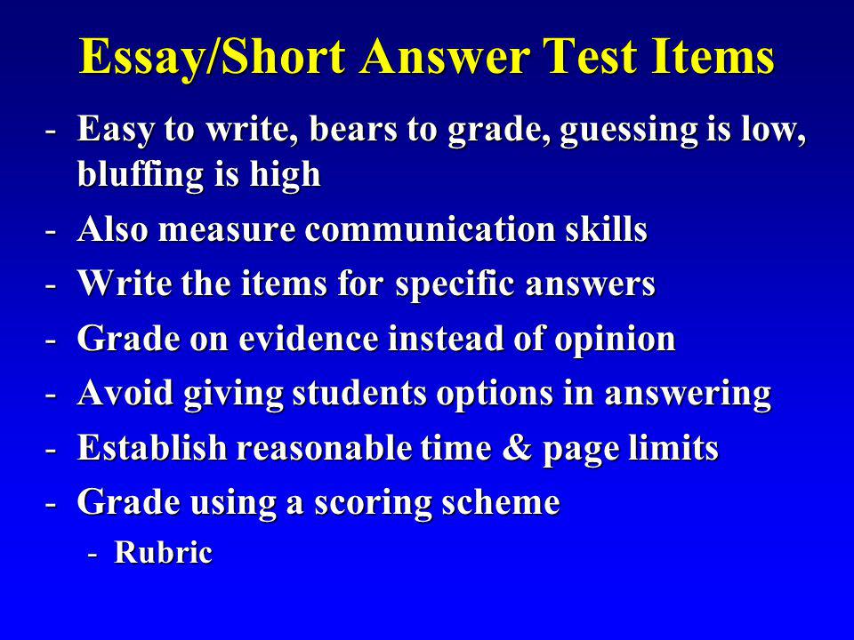essay test essay test