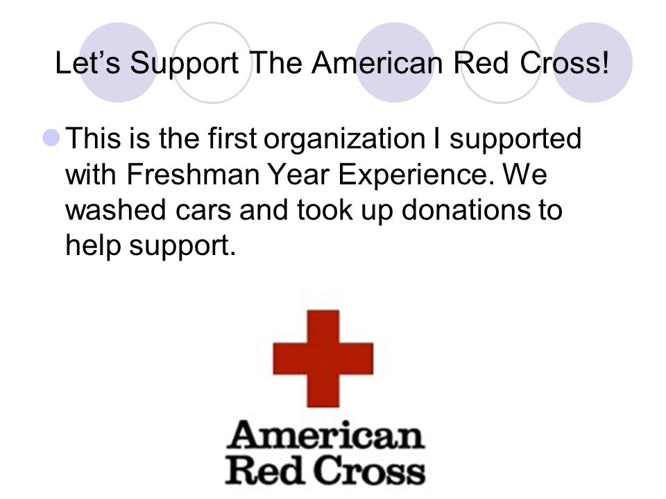 Lets Support The American Red Cross.