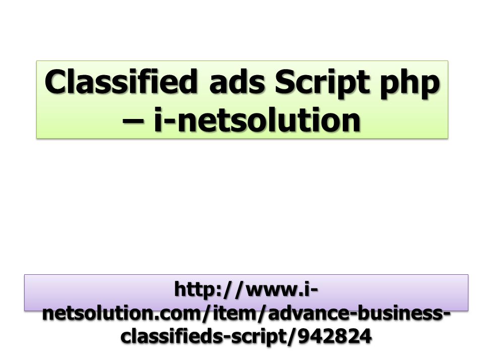 Classified ads Script php – i-netsolution   netsolution.com/item/advance-business- classifieds-script/942824