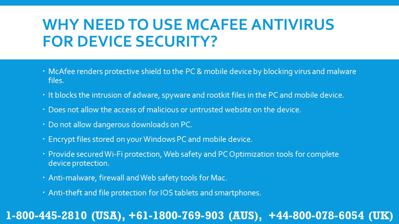 WHY NEED TO USE MCAFEE ANTIVIRUS FOR DEVICE SECURITY.