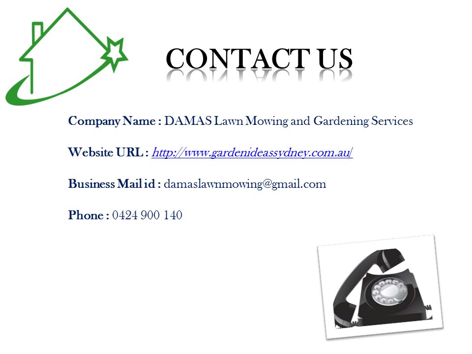 Company Name : DAMAS Lawn Mowing and Gardening Services Website URL :   Business Mail id : Phone :