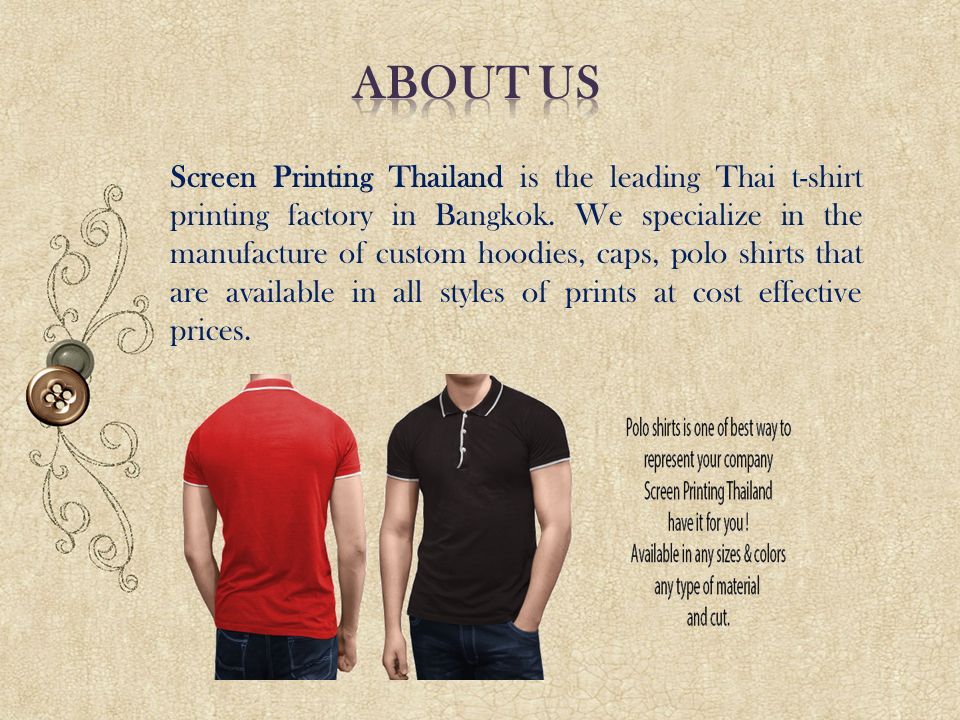 Screen Printing Thailand is the leading Thai t-shirt printing factory in Bangkok.