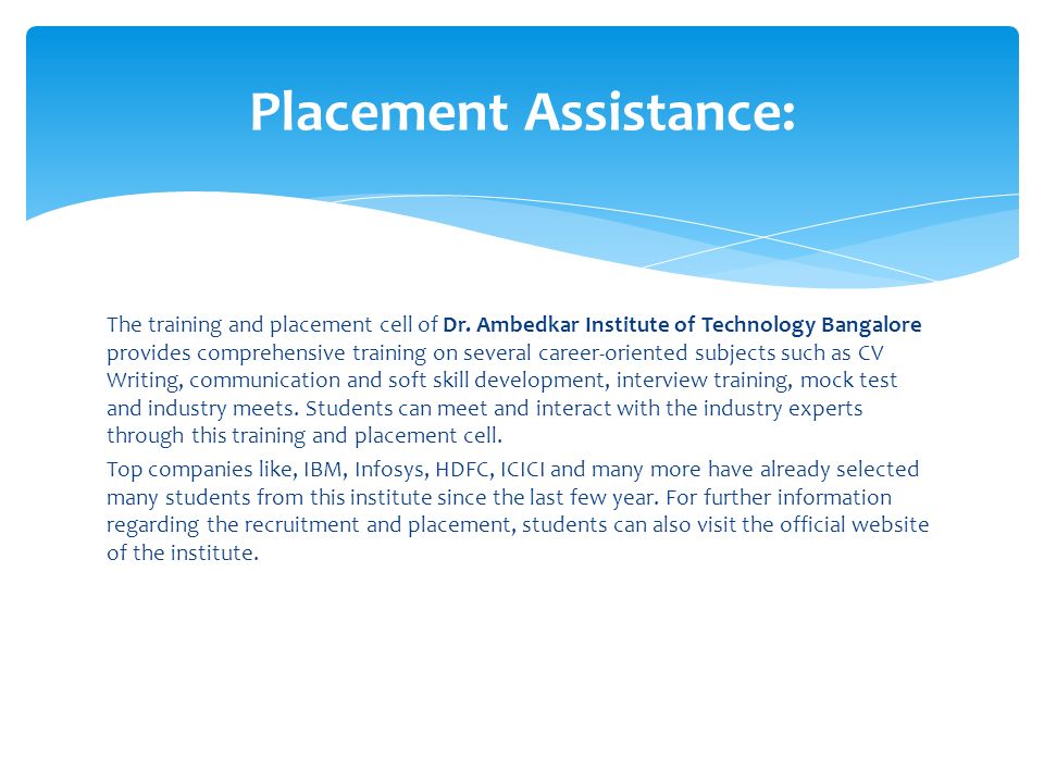 The training and placement cell of Dr.
