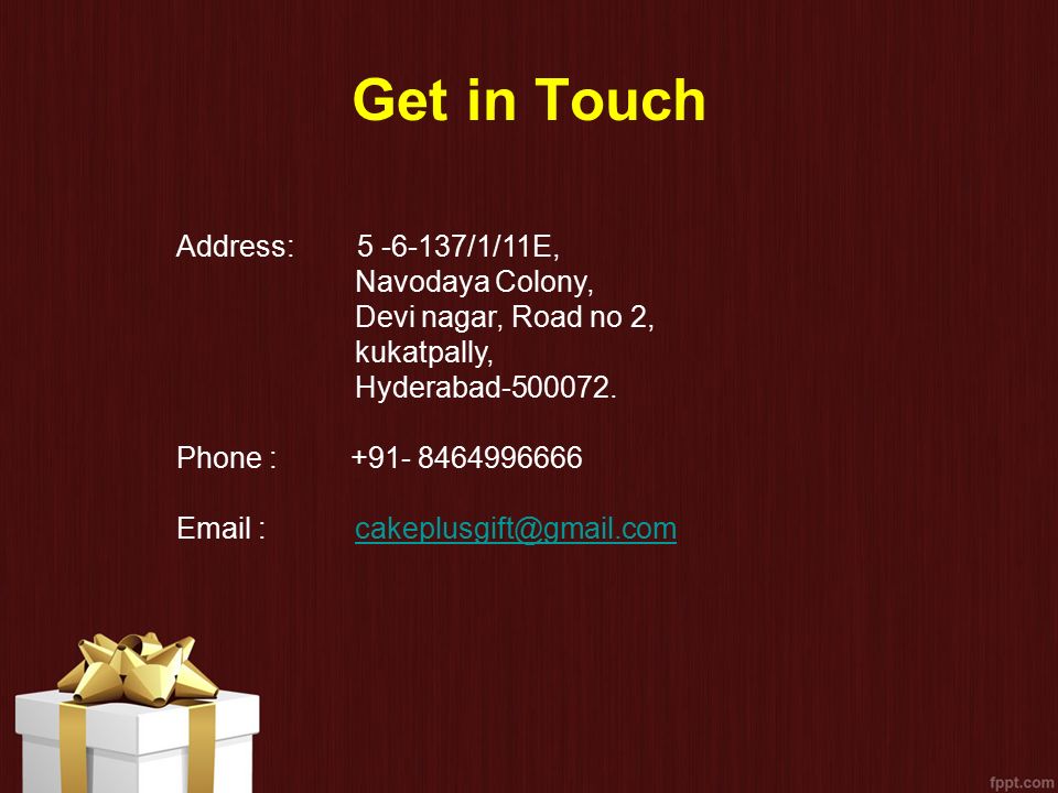 Get in Touch Address: /1/11E, Navodaya Colony, Devi nagar, Road no 2, kukatpally, Hyderabad